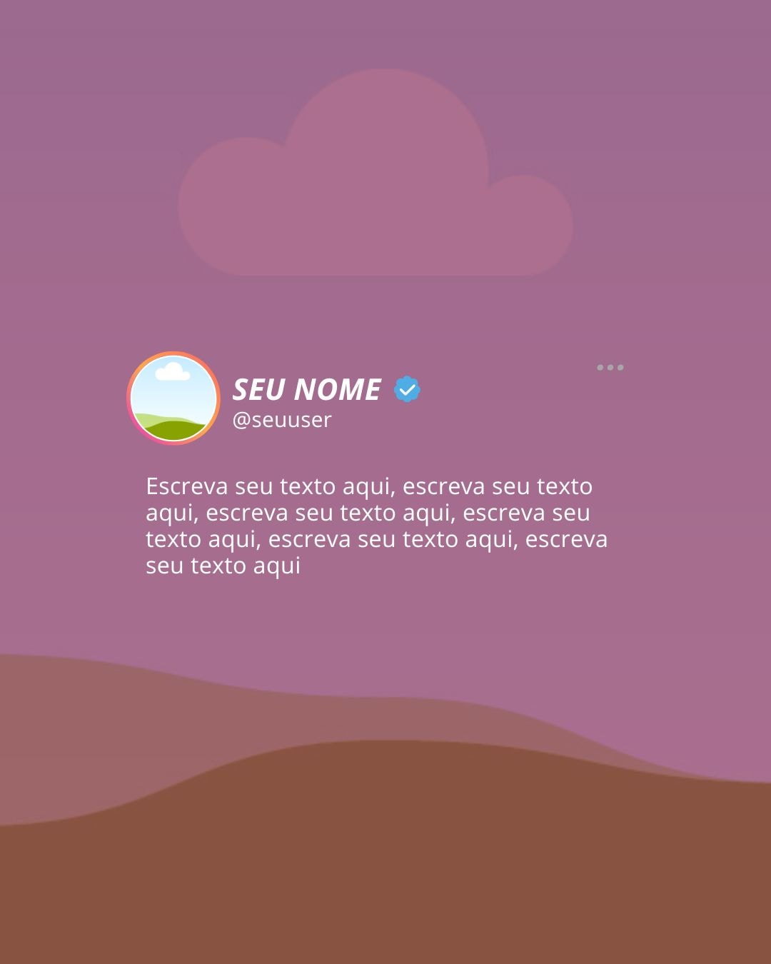 Template de post para redes sociais